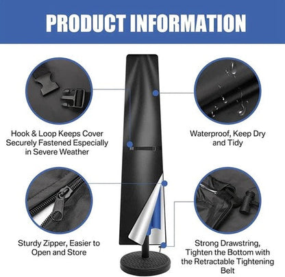 Waterproof Outdoor Parasol Cover with Telescopic Rod