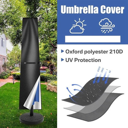 Waterproof Outdoor Parasol Cover with Telescopic Rod