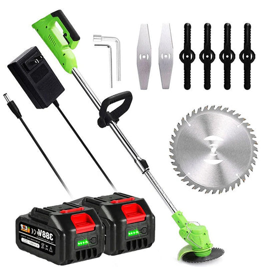 Cordless Battery-Operated Grass Trimmer — Powerful Electric Edging
