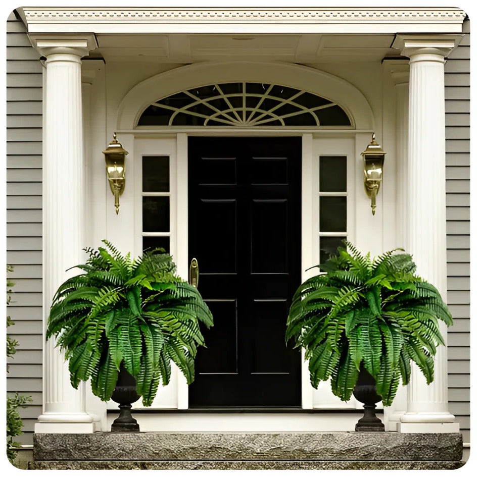 UV-Resistant Artificial Boston Fern — Lifelike Outdoor Greenery