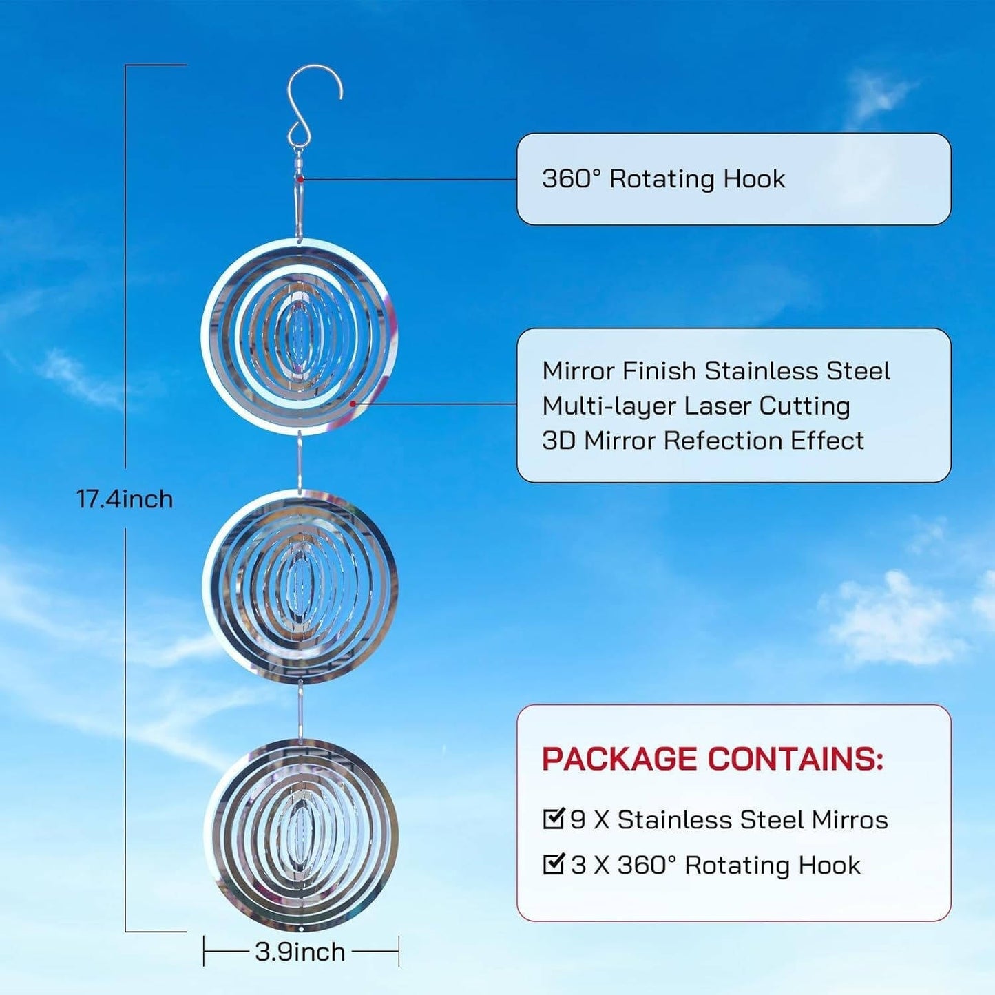 Outdoor Bird Deterrent Scare Device