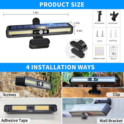 2-Set Portable Solar Fence Lights