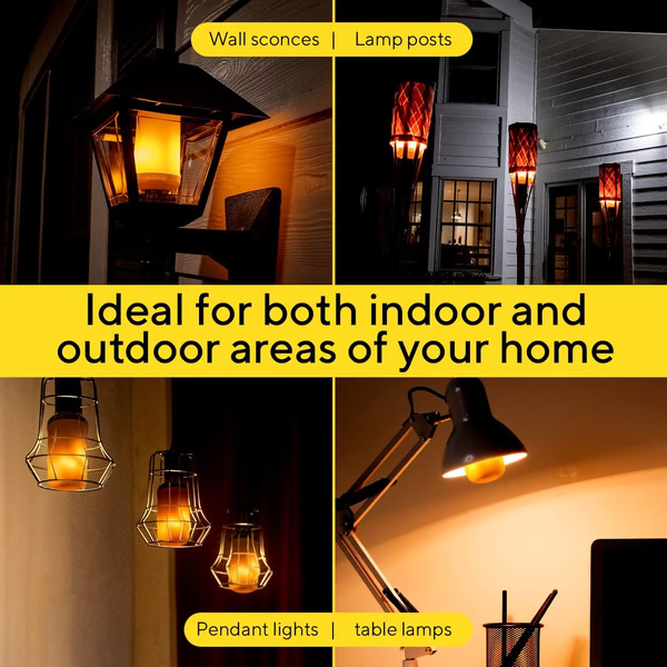 LED Flame Effect Light Bulb – Realistic Flickering Flame Light