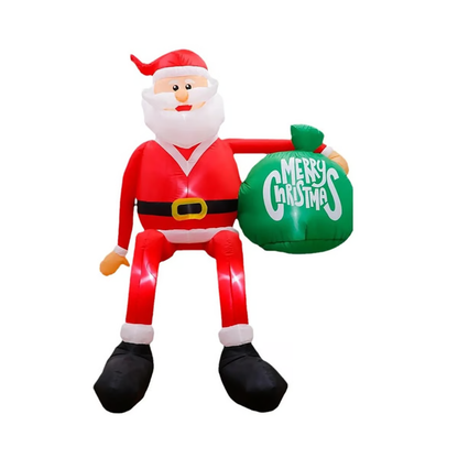 Giant 8FT LED Climbing Santa Inflatable — Outdoor Christmas Décor