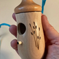 Wooden Hummingbird House — Natural Wood Garden Décor