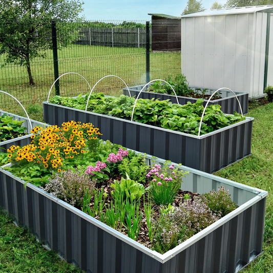 Outdoor Flower & Vegetable Raised Garden Bed
