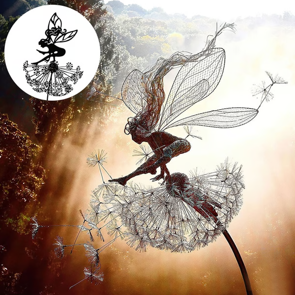 Fairy Steel Garden Sculptures — Whimsical Yard Art