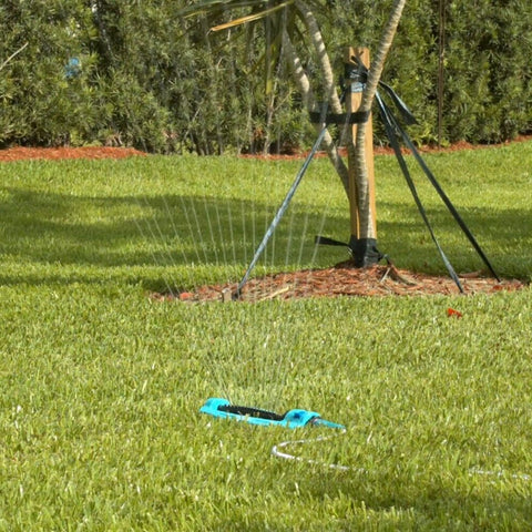 Wide-Range Oscillating Above-Ground Garden Sprinkler System