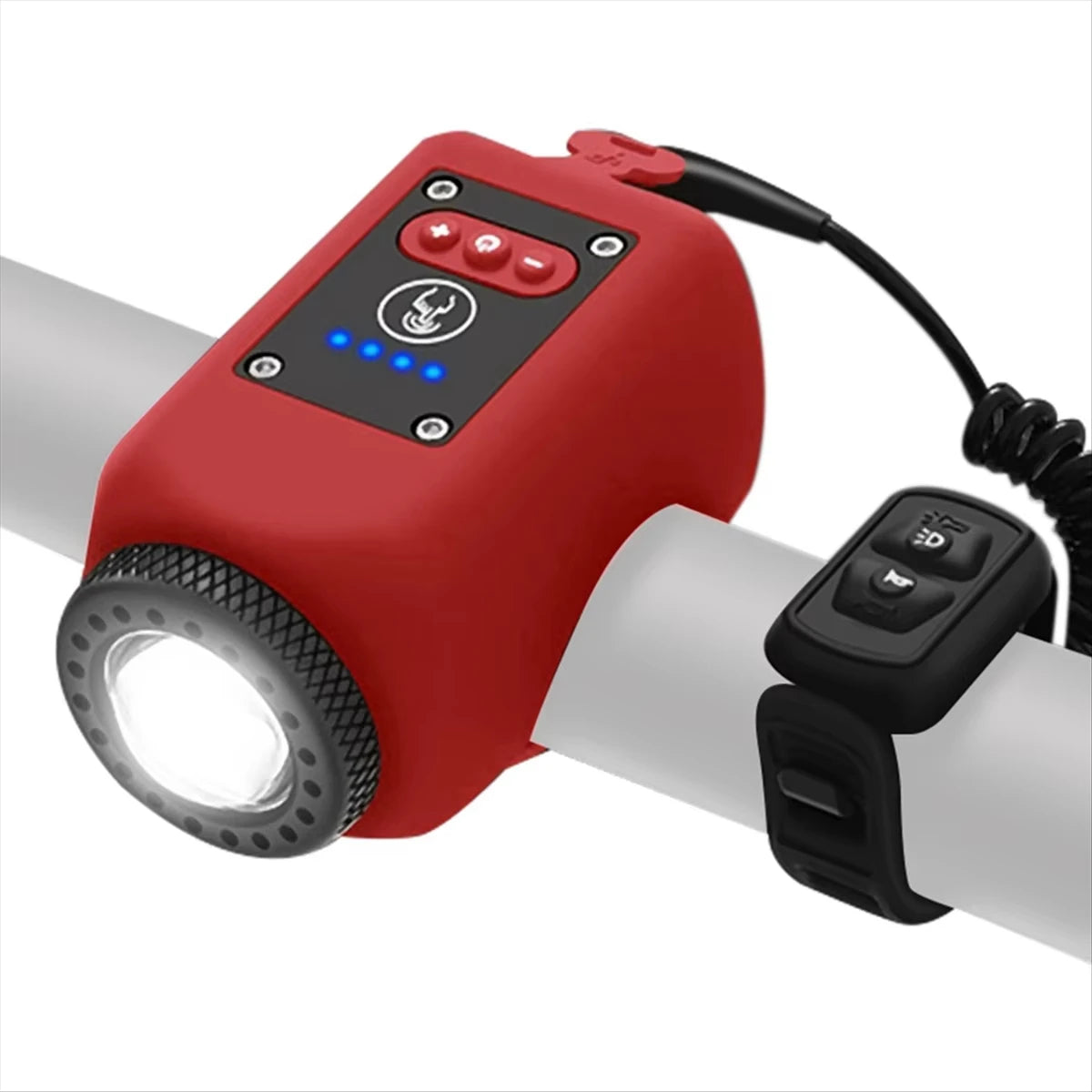 Electric Bike Horn and Front Light – Cycling Safety Combo