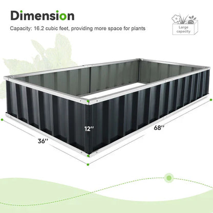 Outdoor Flower & Vegetable Raised Garden Bed
