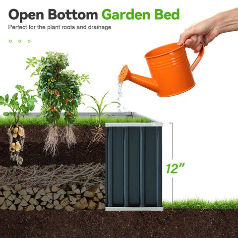 Outdoor Flower & Vegetable Raised Garden Bed