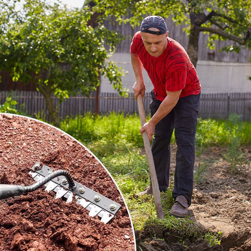 Versatile Handle Lawn Rake — Precision Garden Tool