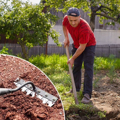 Versatile Handle Lawn Rake — Precision Garden Tool