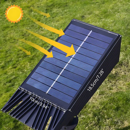 Waterproof LED Solar Multi-Zoom Spotlight – RGB Landscape Lighting