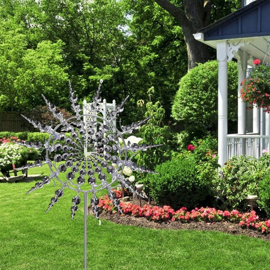 Anti-Rust Kinetic Metal Wind Spinner — Magical Garden Windmill