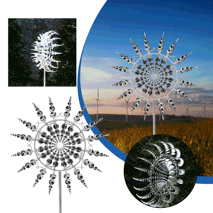 Anti-Rust Kinetic Metal Wind Spinner — Magical Garden Windmill